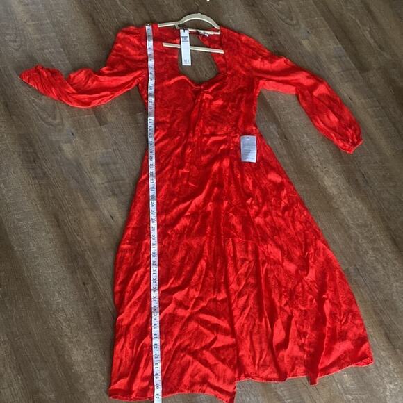 NWT Anthropologie Naplan Sea Road MIDI Red Dress Size M - Picture 10 of 10